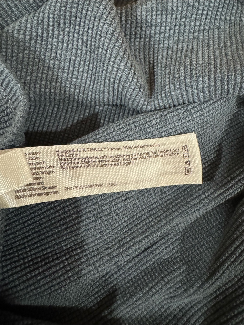 Eileen Fisher Relaxed Mock-Neck Top in Teal-Blue - Picture 4 of 4